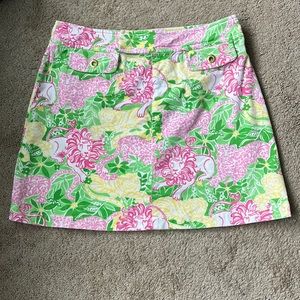 VGUC Lilly Pulitzer Animal Crackers Corduroy Skirt Size 6